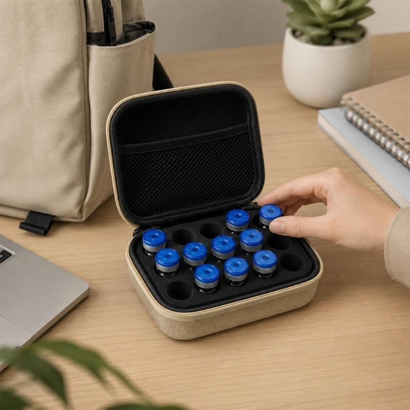 Portable 10mL Insulin Vial Carry Case In PEVA, Storage Box for Household Use, Travel Carry and Everyday Access
