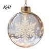 Decorative Hanging Balls Glowing Christmas Story Ornament, Light?Up Mini Holiday Scene Ball with Warm Living Room Ornaments LED Light, Clear Plastic