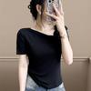 Summer New Women's Cotton T-shirts Short Sleeve Tops Trendy Elegant 3D Flower Designer Tees