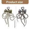 Imitation Pearl Bowknot Keychain Pendant Women Backpack Handbag Charm Lovely Heart Hanging Decoration Bag Phone Pendant
