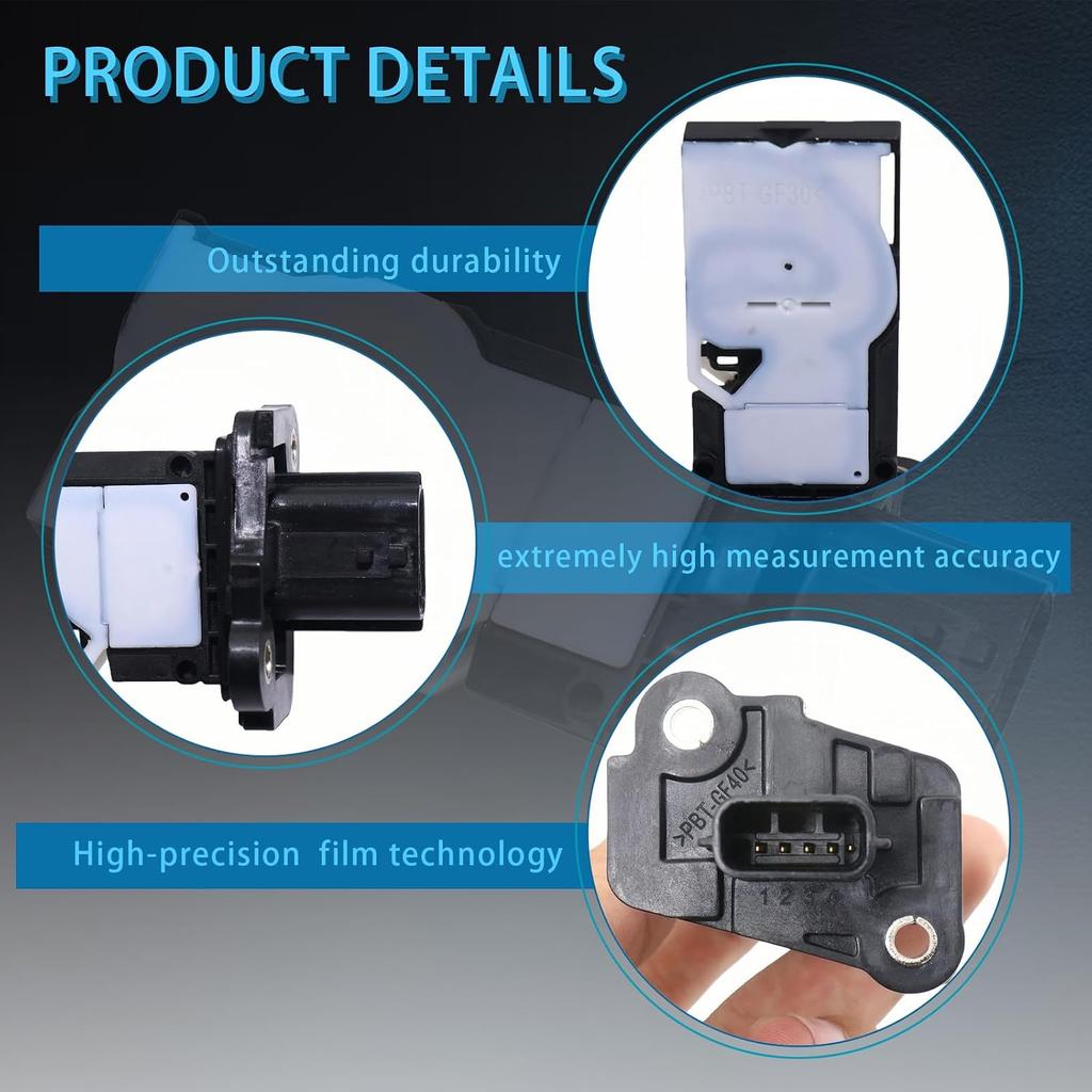 22680-BV80B Mass Air Flow Sensor MAF Meter Sensor for Infiniti 2017-2020 QX60 for Nissan 2016-2018 Altima | 2018-2024 Kicks | 2017-2025 Versa,