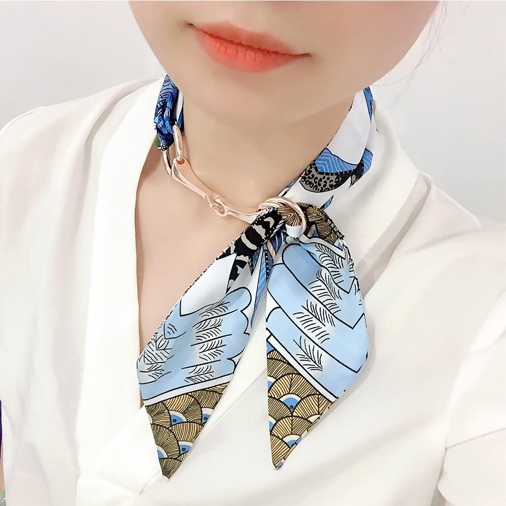 Square Wedding Women Jewelry Metal Round Buckle Shawl Ring Scarf Clip Kerchief Buckle Scarf Buckle