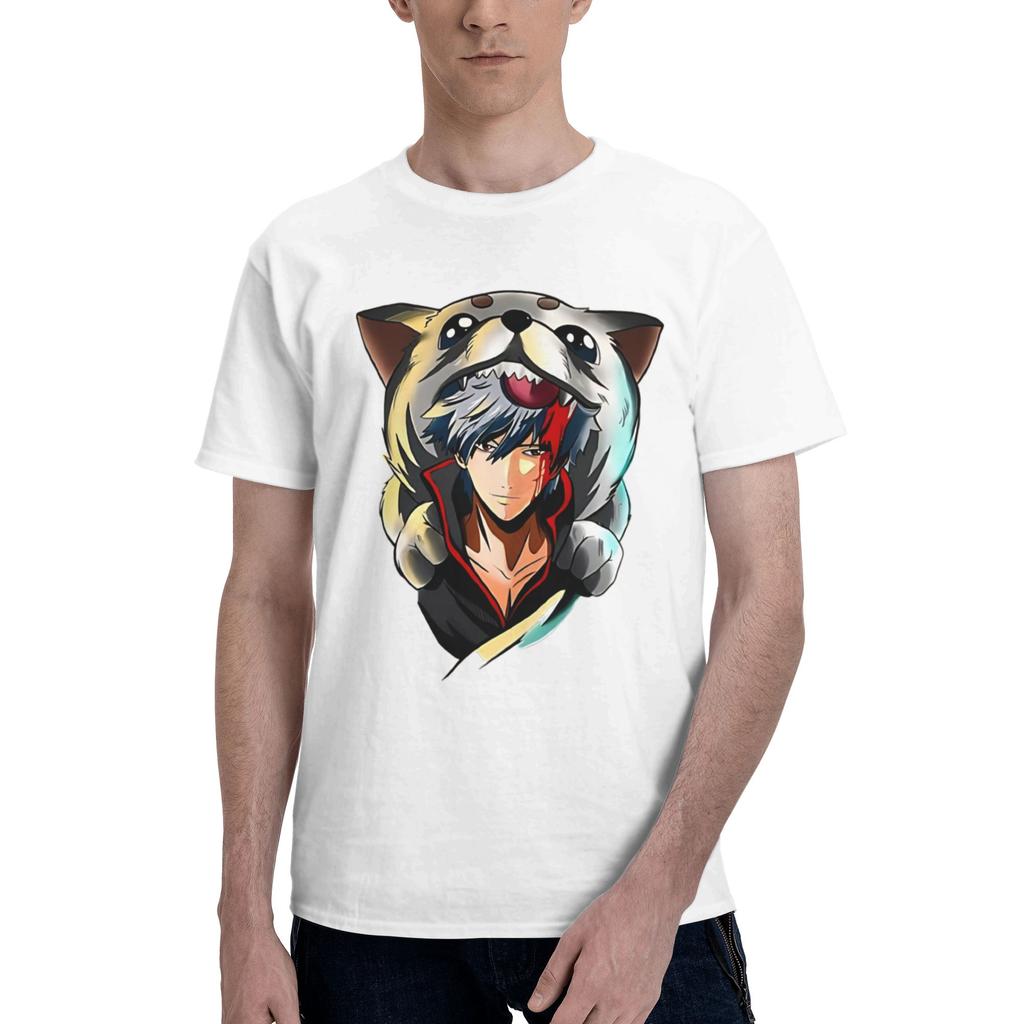 Gintama Men T Shirts Gintama Funny Tees Short Sleeve Crewneck 100 Cotton New Arrival Tops TShirt