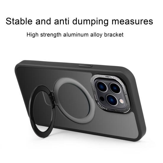 Integrated Magnetic Ring Phone Stand Holder Case Shockproof Ring Protection Case Camera Phone Cover Protector for