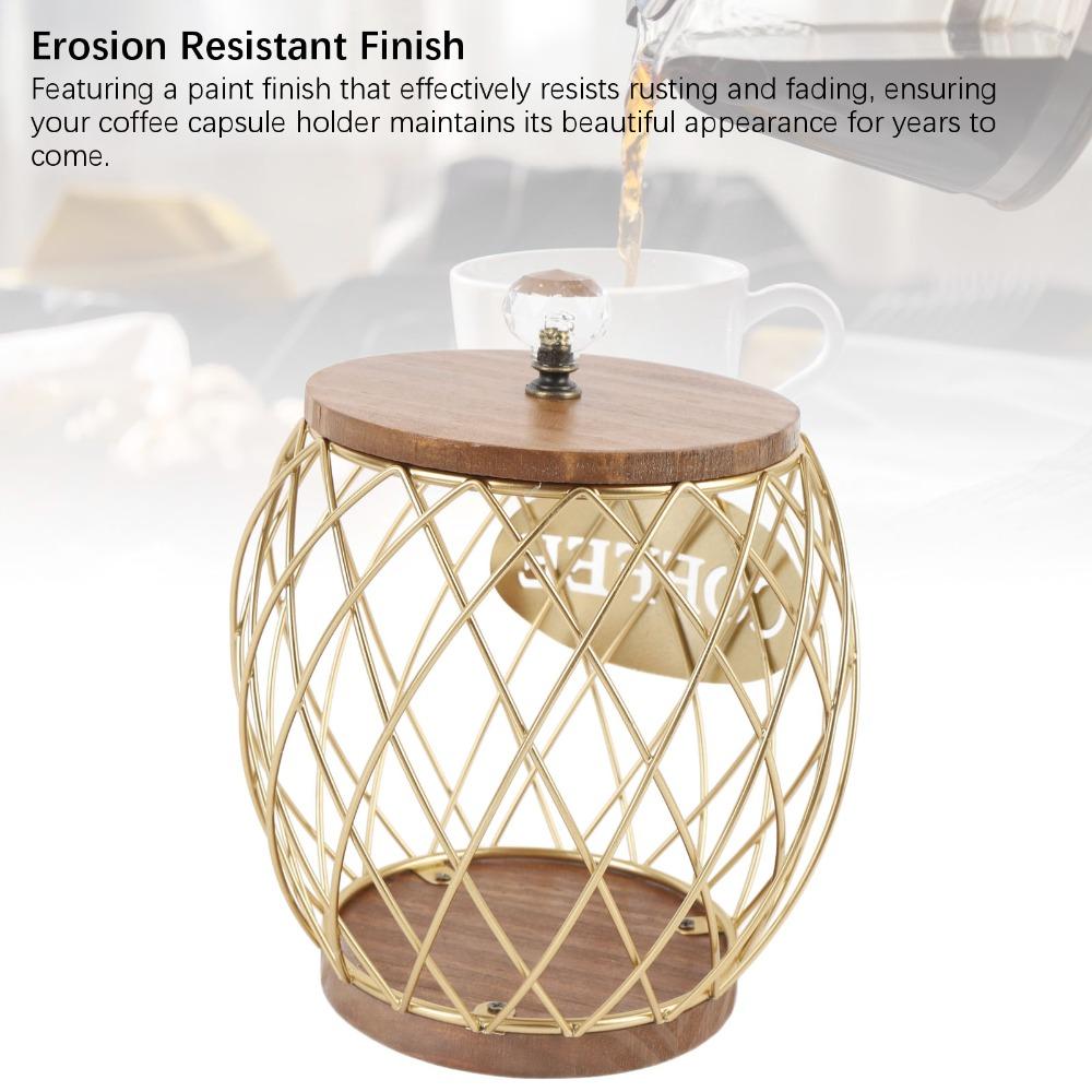 Wooden Base Coffee Pod Storage Fruit Shaped Coffee Pod Rack Coffee Capsule Holder Coffee Station