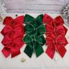 Red Green Christmas Bowknot Handcrafted Christmas Tree Decorations  Christmas Gift