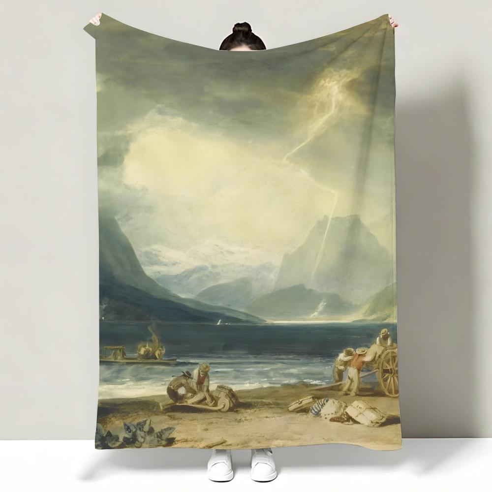 Joseph Mallord William Turner Throw Soft Warm Flannel Throw Blanket Multiuse for Sofa Bed Office Nap