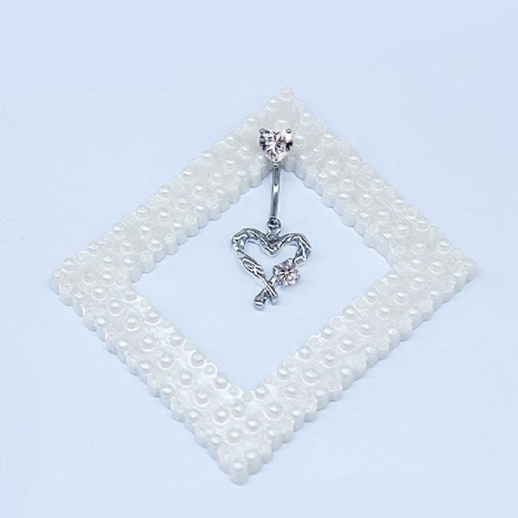 Heart Belly Button Jewelry Navel Piercing Stainless Steel Texture Perfect for Showcasing Individual Style at Gatherings