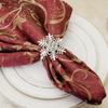 6pcs/pack Silver Gold Snowflakes Shape Napkin Rings -encrusted Towel Ring  Home