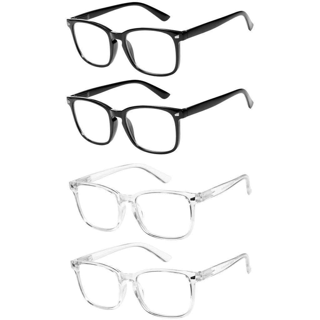 4pcs Smart Zoom Reading Glasses Blue Light Blocking Anti-Fatigue Lightweight PC Frame for Women And Men