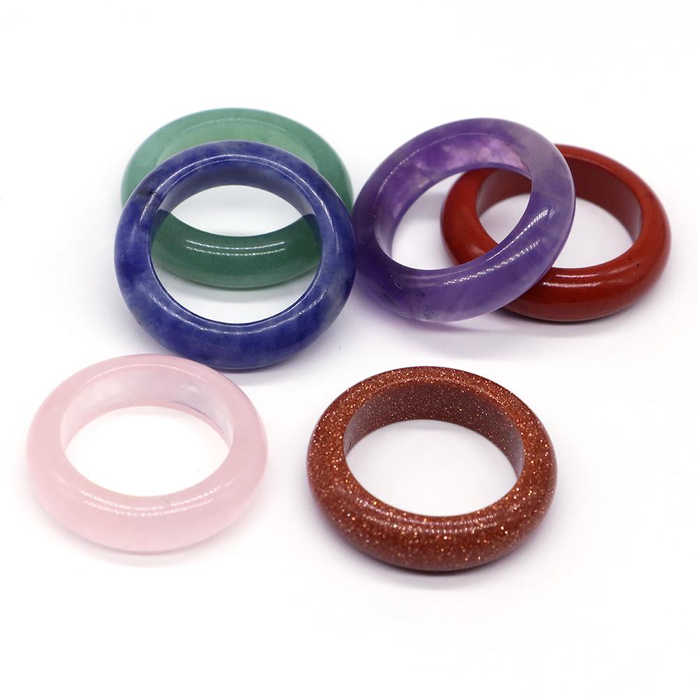 1 Stück Farbe Stil Natursteine Ringe Heilkristalle Vintage Chakra Ring Damen Hochzeitsfeier Schmuck Punk Rock Edelsteine Geschenk