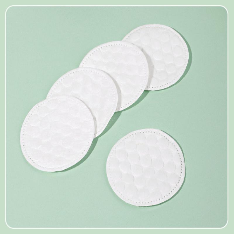 

100Pcs/set Makeup Remover Pads Soft And Breathable Circular Double-Sided Pearl Textured Cotton Pads For Daily Facial Cleaning