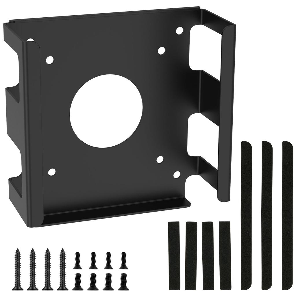 Monitor Installation Bracket Carbon Steel Under Desk Laptop Mount with Shock Absorbing Strips Protection Monitor Holder