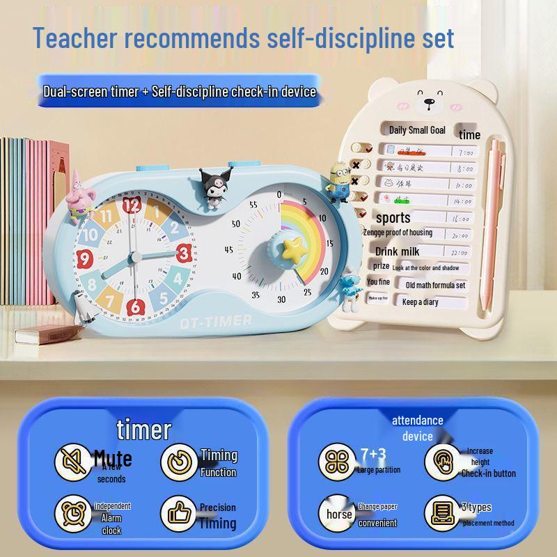 Student Visual Timer: Silent Alarm Clock & Homework Time Manager for Self-Discipline