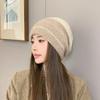Autumn and Winter Hat Women's Gradual Change of Color Knitted Wool Hat Fashion Versatile Warm Pile Hat