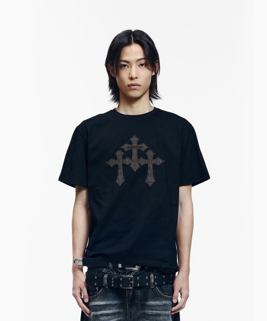 AAKAM Trinity Cross Half Top (Black)