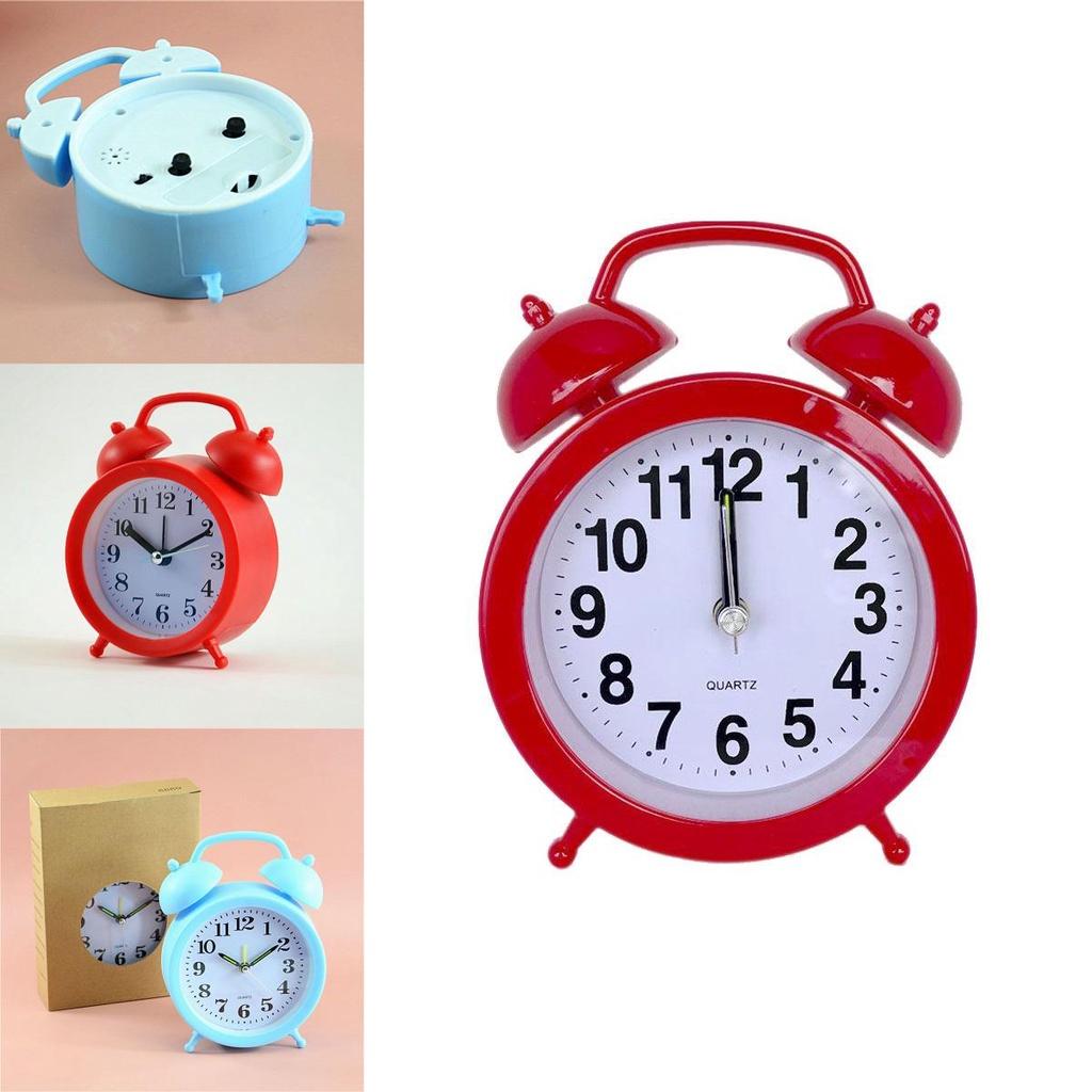 Retro Loud Alarm Clock With Double Bell Design And Silent Pointer For Sleepers