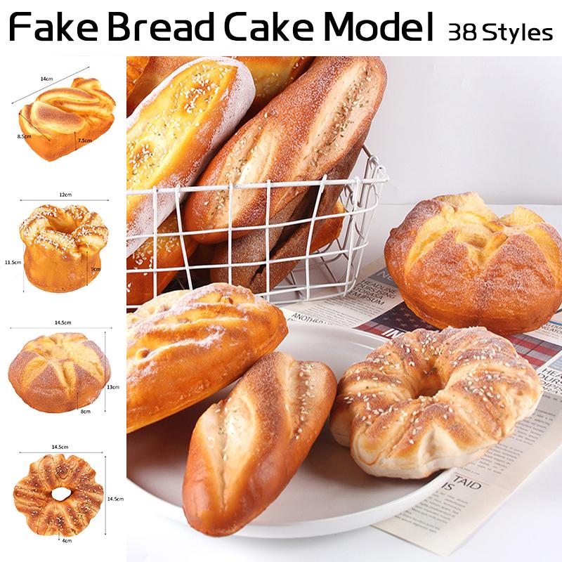 Umělý chléb Dort Toast Měkký PU Model bagety Potravina Falešný chléb Simulační ozdoby Pekárna Dekor Fotografie Rekvizity