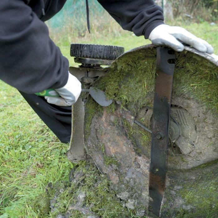 Racloir Tondeuse - Ribimex - Acier - Revêtement Antirouille - Manche Ergonomique Bimatière - Manuel