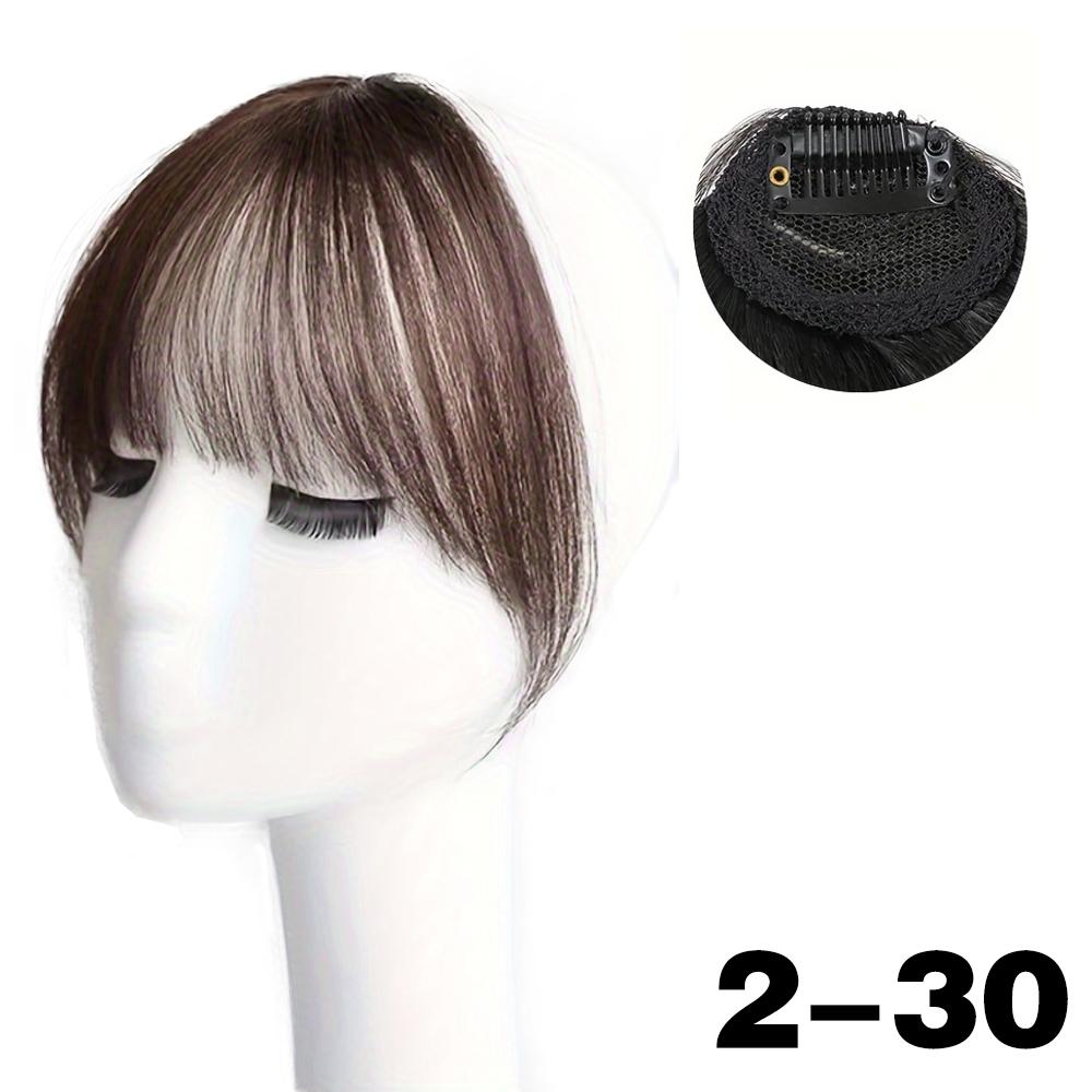 

MISS WIG Синтетические волосы, цельный прямой зажим для наращивания волос, плоская челка с воздушной бахромой спереди и париком для женщин, повседневное использование 24cm