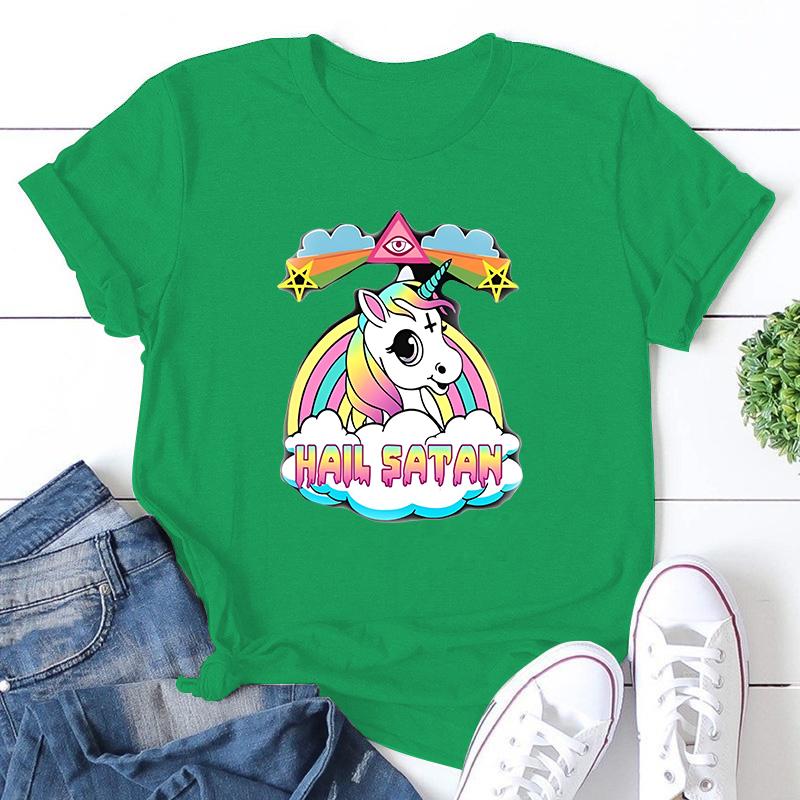 

Слава Сатане Футболка Мужская Мода Короткий Рукав Хлопковые Топы Модная Одежда 4XL