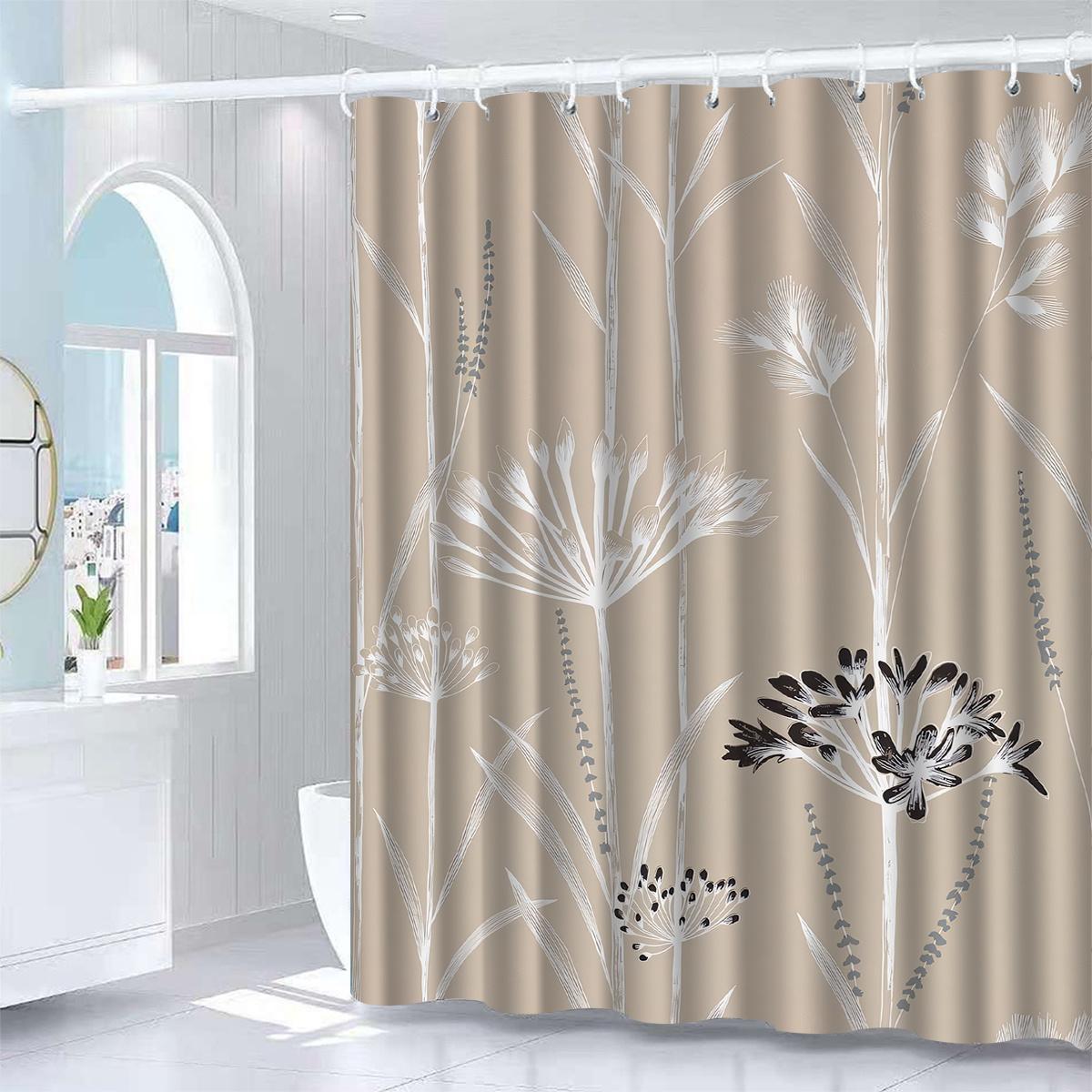 1pc Dandelion Shower Curtain, Bathroom Decoration Pattern W90xH180cm