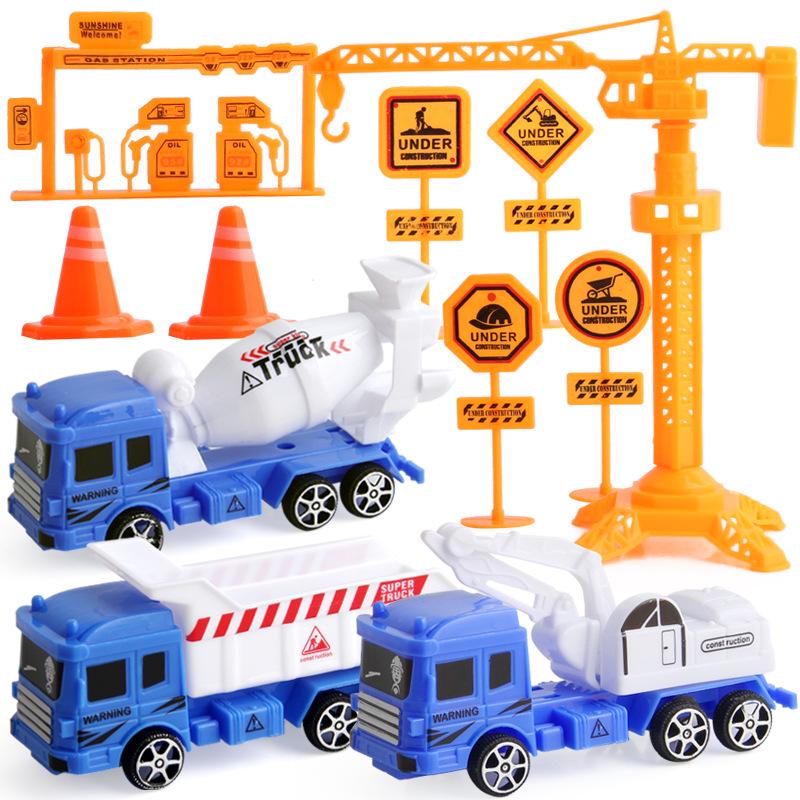 Pull Back Toy Mini Simulation Engineering Vehicle Set Excavator
