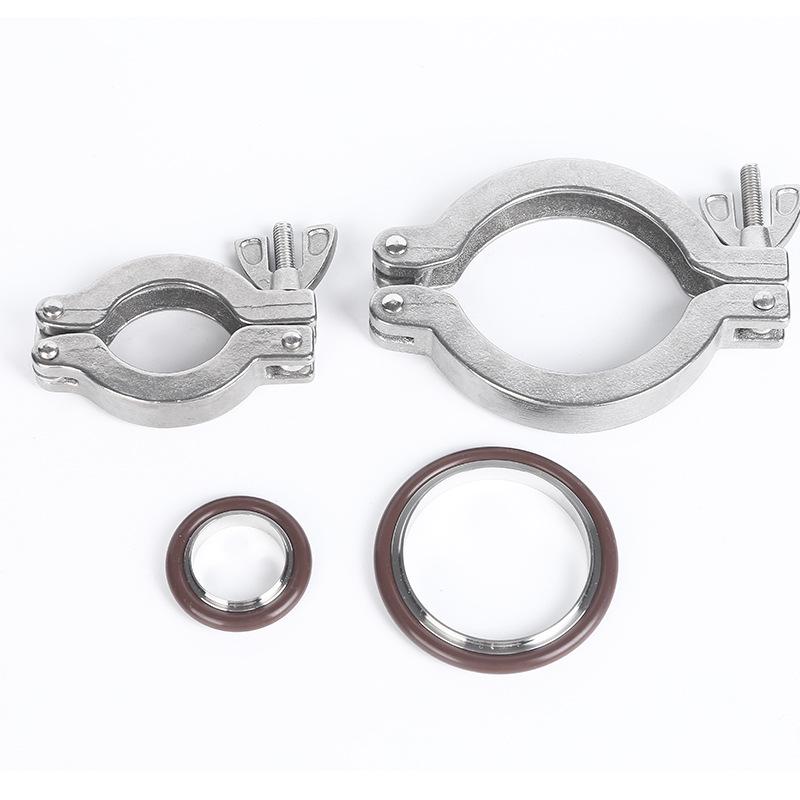 KF-Vakuumflansch-O-Ring-Stütze mit Vakuumspannfutter aus 304 Edelstahl (KF16/25/40/50).
