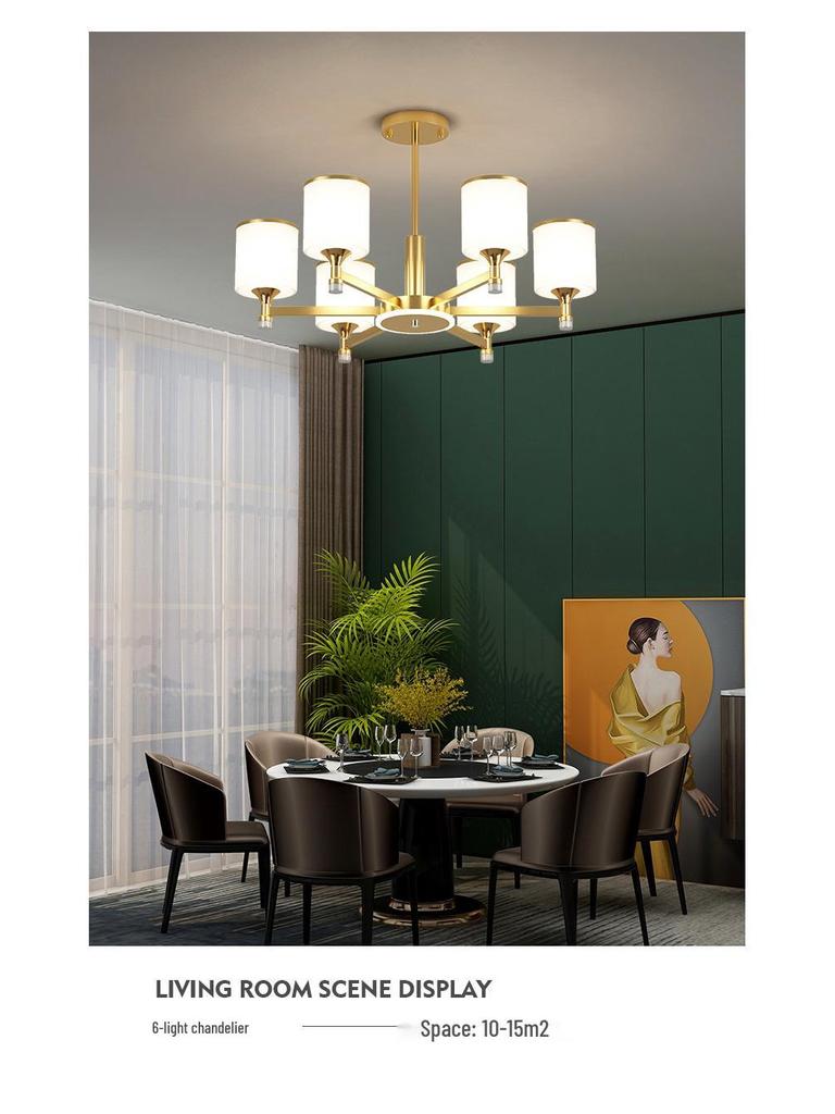 Nordic LED Chandelier: Modern Gold Dustproof Lampshade for Living Room & Dining Area