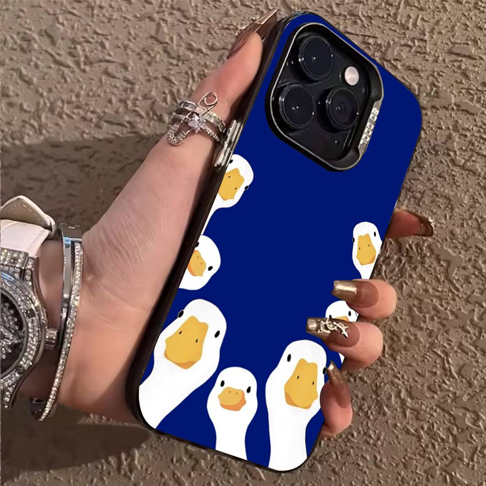 C-Confused Goose Phone Case for iPhone 17,16,15,14,13,12,11,Pro,X,Xs,Max,Plus Shockproof Cover