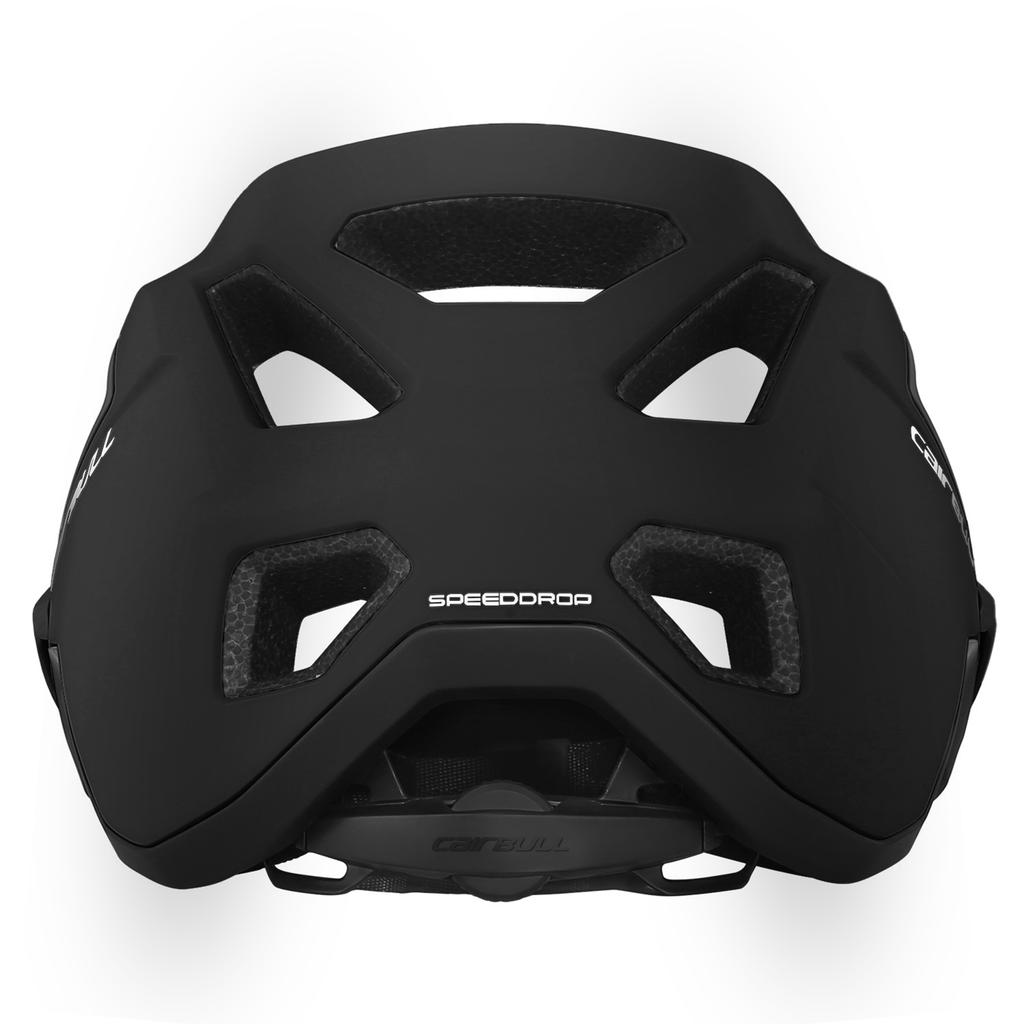 Mountain Bike Helmet Half Helmet for Cycling Road Trail with Visor Compatible MX Goggles Cool Fiber Padding Black M(54