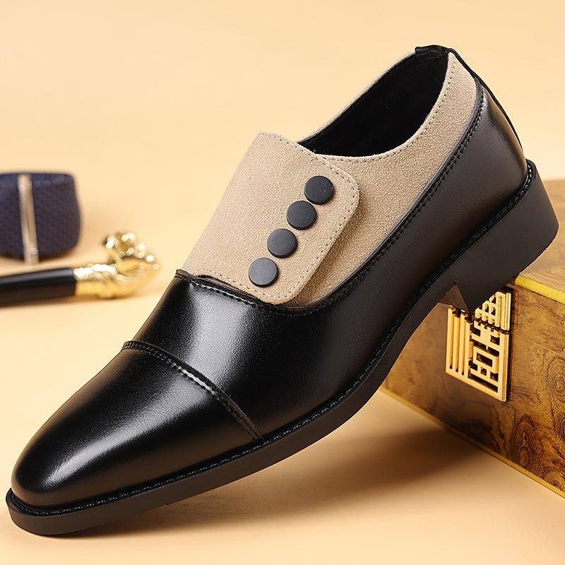 Classic Men's Shoes Buniness Dress Shoes Office Non-slip Leather Shoes Slip On Wedding Formal Oxfords PU Leather Work Loafers