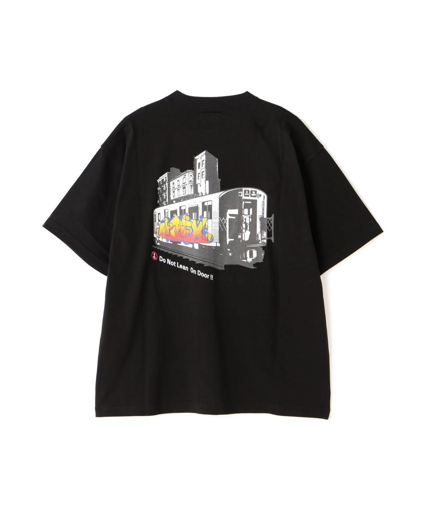 Avirex TRAIN GRAFFITI T-SHIRT, Men's, Size L, 010, Black, 783-4134037
