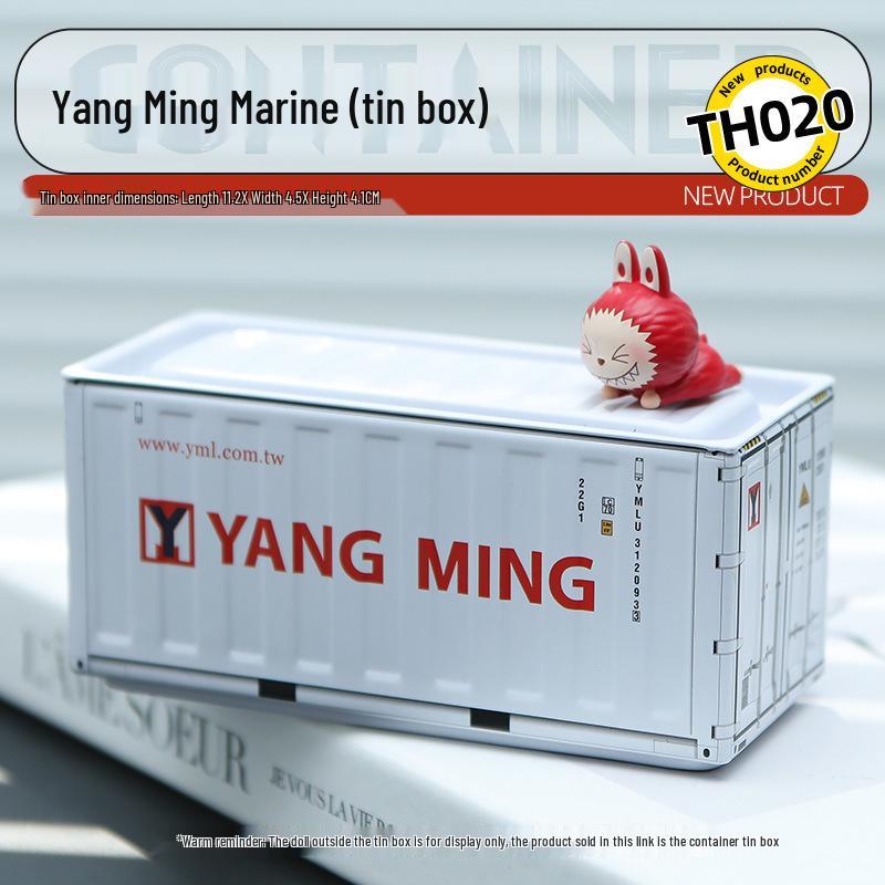 Miniature Tinplate Shipping Container Display Box for Figurines - Trendy Collectible Ornament & Storage Gift