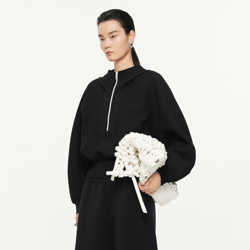 JNBY 2024 Autumn Hooded Loose Pullover Sweatshirt