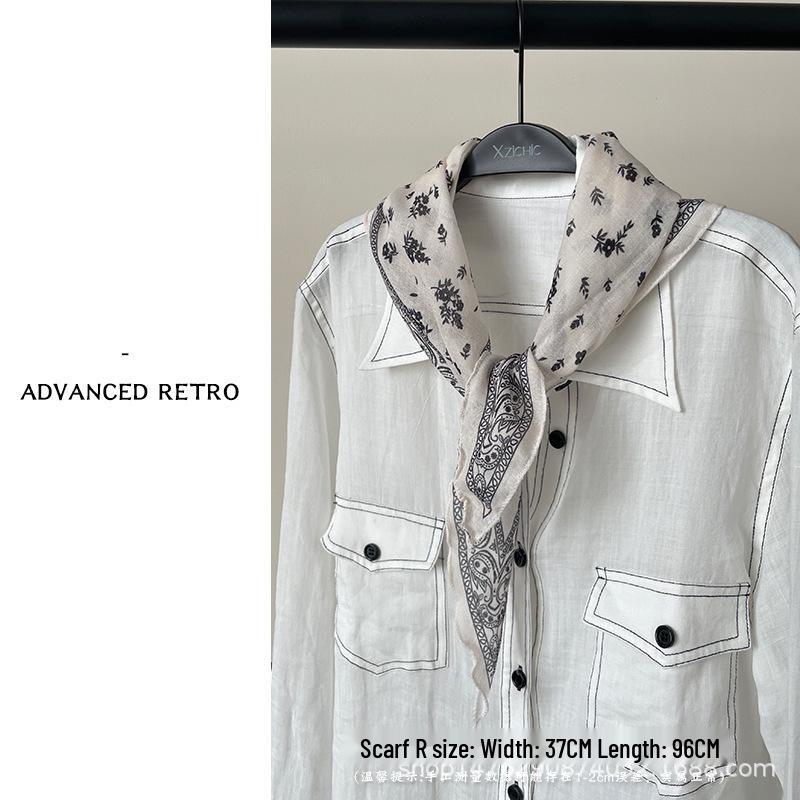 High-End Beaded Bandana Scarf: Spring & Autumn Fashion Accessory
