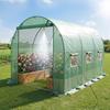 Walk-in Tunnel Greenhouse, 2.93x1.97x1.94 M Hoop House Greenhouse Tunnel with Watering System, Plant Hot House with Steel Frame, PE Cover, Roll-Up