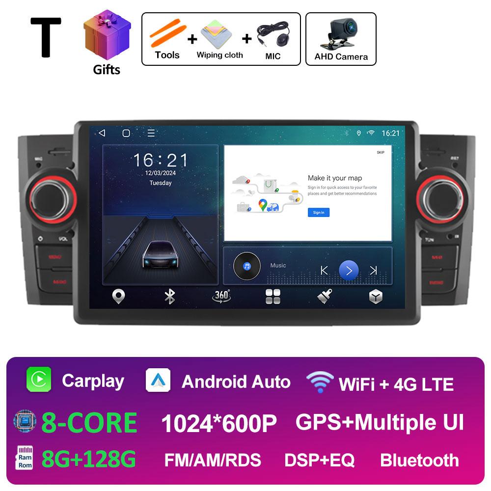 For Fiat Grande Punto Linea 2007 2008 2009 2010 - 2012 Android Intelligent System 7 Inch GPS Navigation Car Video Player No 2din