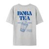 Boba Tea Back Print TShirt Cute Bubble Tea Graphic Tees Women Retro Aesthetic Foodie T Shirt Unisex Loose Vintage Fashion Tops