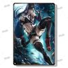 Sexy Anime Girl Metal Plate Game Figure Vintage Tin Sign Bar Club Art Decorative Plaques for Modern Home Room Wall Decor Poster
