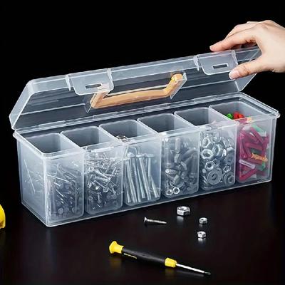 Tool Parts Storage Box Set Multi-Compartment Tool Organizer Multi Functional Small Accessory Sorting Case Toolbox With Handle