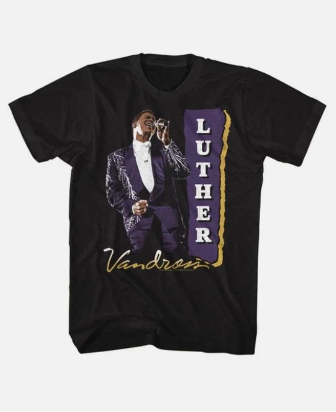 Luther Vandross Purple Suit Black T-Shirt 2XL
