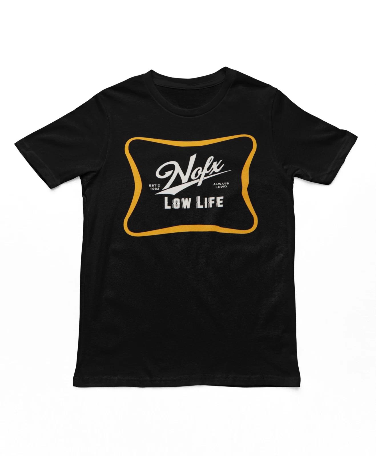 

NOFX Low Life Mens T Shirt Rock And Roll Music Classic Band Tee New Black 4XL