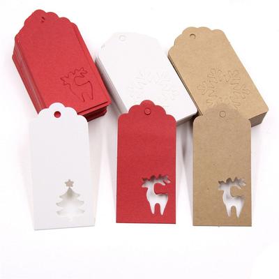 Kraft Paper Xmas Tree DIY Gifts Package Label Candy Bag Sticker Gift Box Tag Christmas Decoration