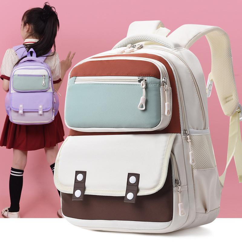 Adorable Unisex Colorful Nylon Cartoon Backpack Ideal For Kindergarten And School