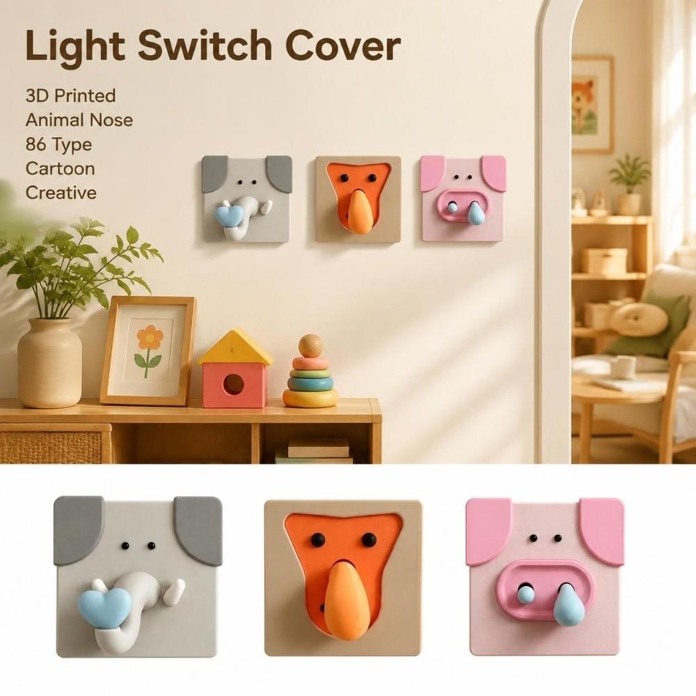 86 Type Light Switch Cover 3D Printed Switch Plate Cover Joystick Switch Stickers  Wall Art