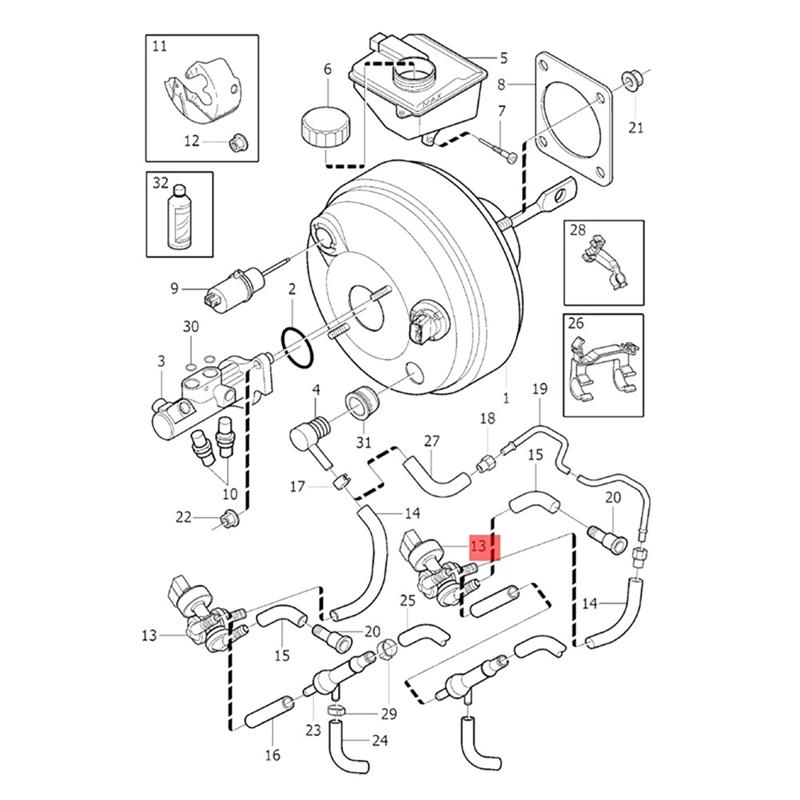 New Power Brake Booster Vacuum Switch 31400608 For Volvo XC90 V8-A87Q
