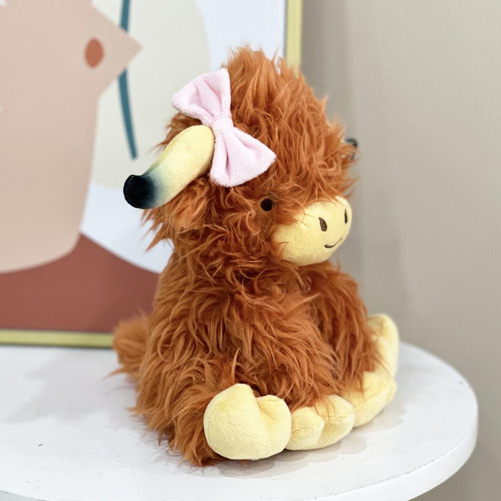 Highland Cow Soft Plush Toy With Pp Cotton For Kids And Decorative Use