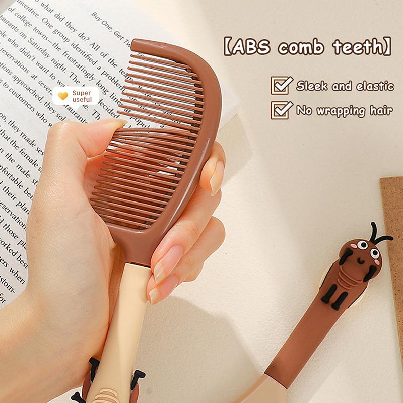 

Мультяшная расческа для массажа волос в виде таракана, женская домашняя антистатическая расческа для выпрямления волос, мягкая силиконовая расческа для укладки волос, расчески 1Pcs