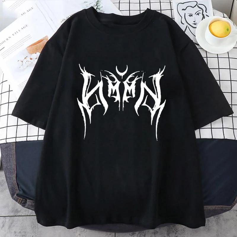 Y2K Dame T-skjorte Hip-hop Løs Punk Bokstaver Trykk Dame Harajuku Oversized Kortermede Topper Y2K Klær Vintage T-skjorte